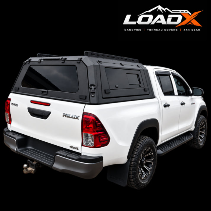 Toyota Hilux 2016+ Steel Glass Side Door Canopy