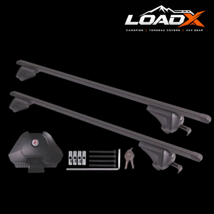 Roof Rails Set 90KG 120cm Black Universal