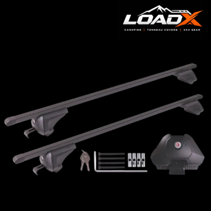Roof Rails Set 90KG 120cm Black Universal